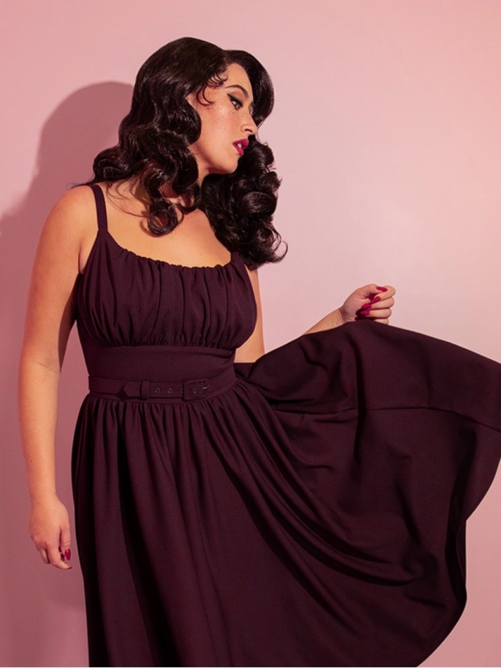 Vixen by Micheline Pitt Plum Ingenue Dress